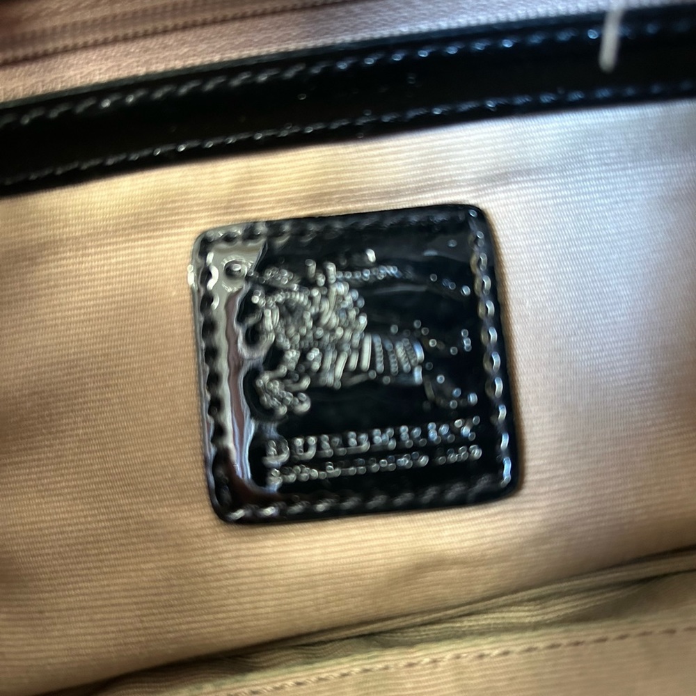 Burberry Beige/Black Nova Check PVC and Patent Leather Chester Bag - Picture 12 of 12